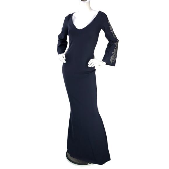 Chiara Boni La Petite Robe Womens Size 40 US 4 Gown Mermaid Dress Scuba Blue